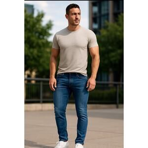 Barbell Apparel Jeans Mens 30 Blue Athletic Fit Stretch Denim Pants